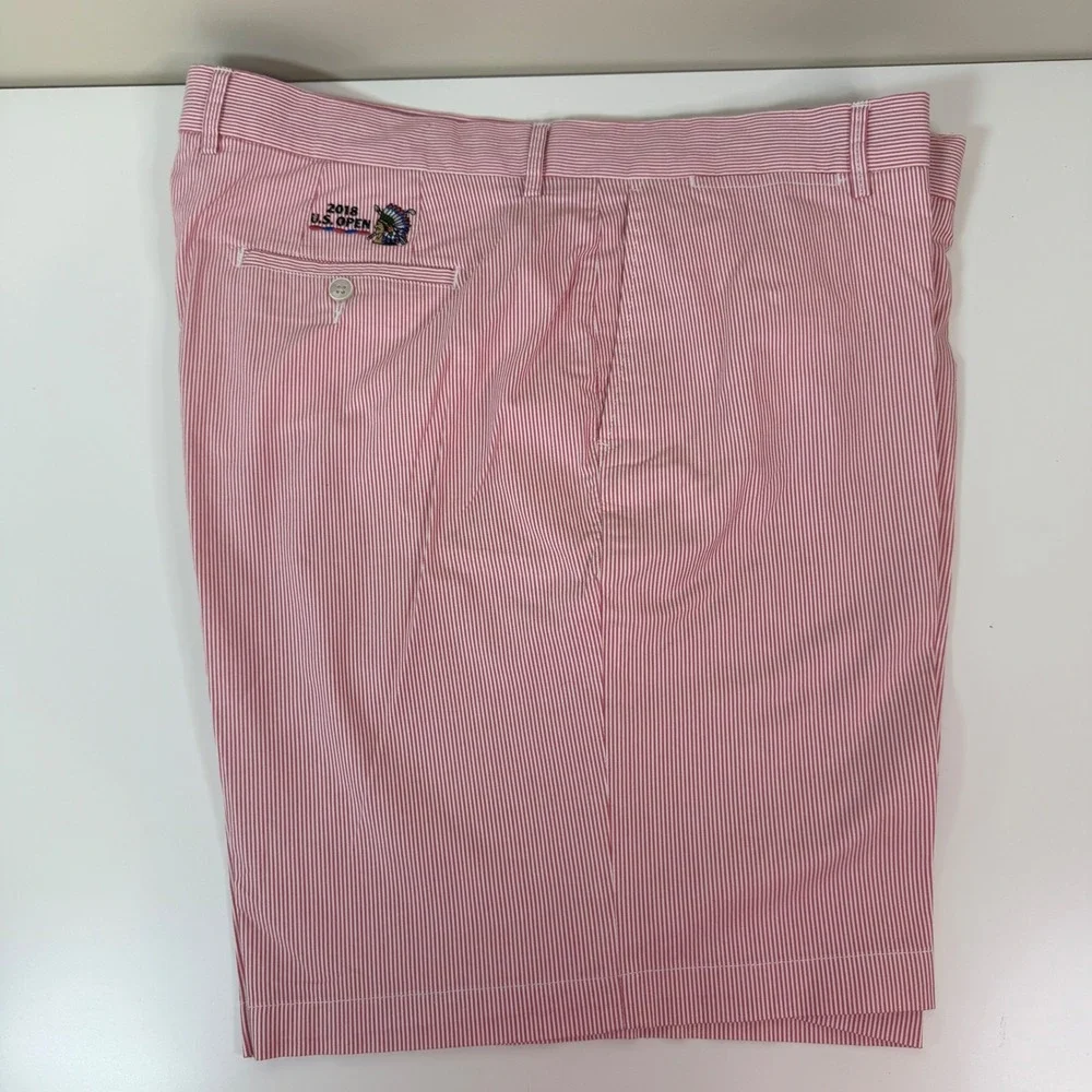 Peter Millar 2018 U.S. Open Red White Golf Shorts Mens 42 Preppy Country Club